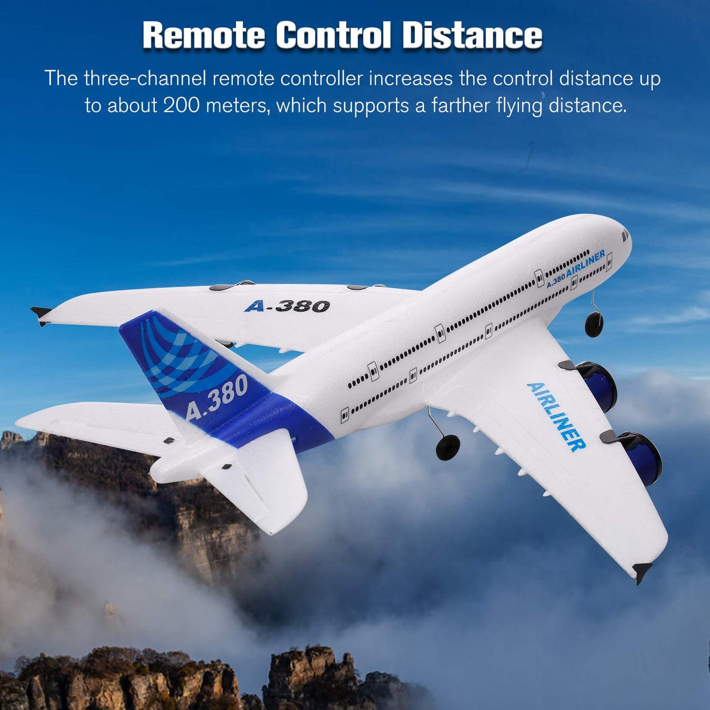 Goolrc A380 Rc Airplane, 2.4G 3Ch Remote Control Airplane, Easy To Fly Rc Plane For Beginner, Epp Foam Fixed Wing Aircraft Glide