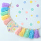 HODIHIWI Colourful Macaron Dot 1st High Chair Banner for Girls Birthday Party Decoration Wall Hanging
