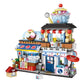 Japanese Street View Ice Drink Shop Mini Building Blocks Toys Model Set, Moc Creative Diy Simulation Architecture, 668 Pcs Mini