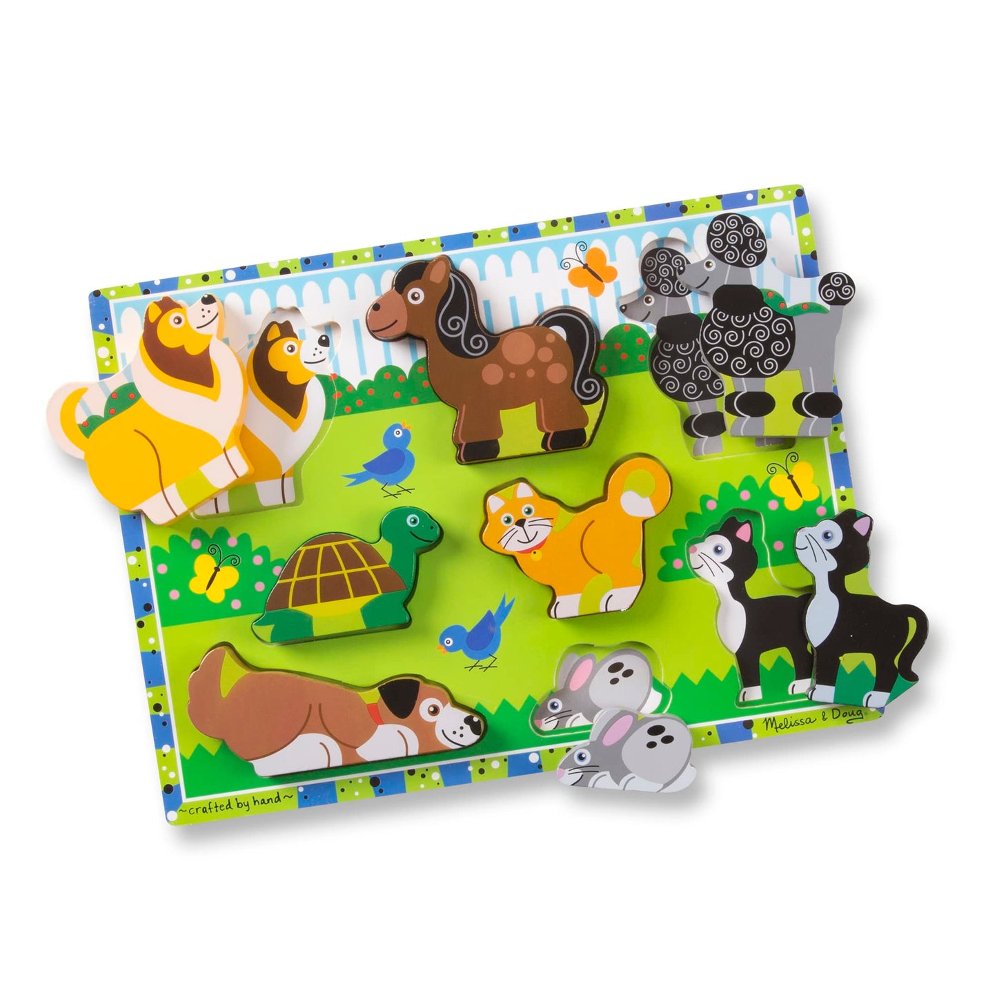 Melissa & Doug Pets Wooden Chunky Puzzle (8 Pcs)