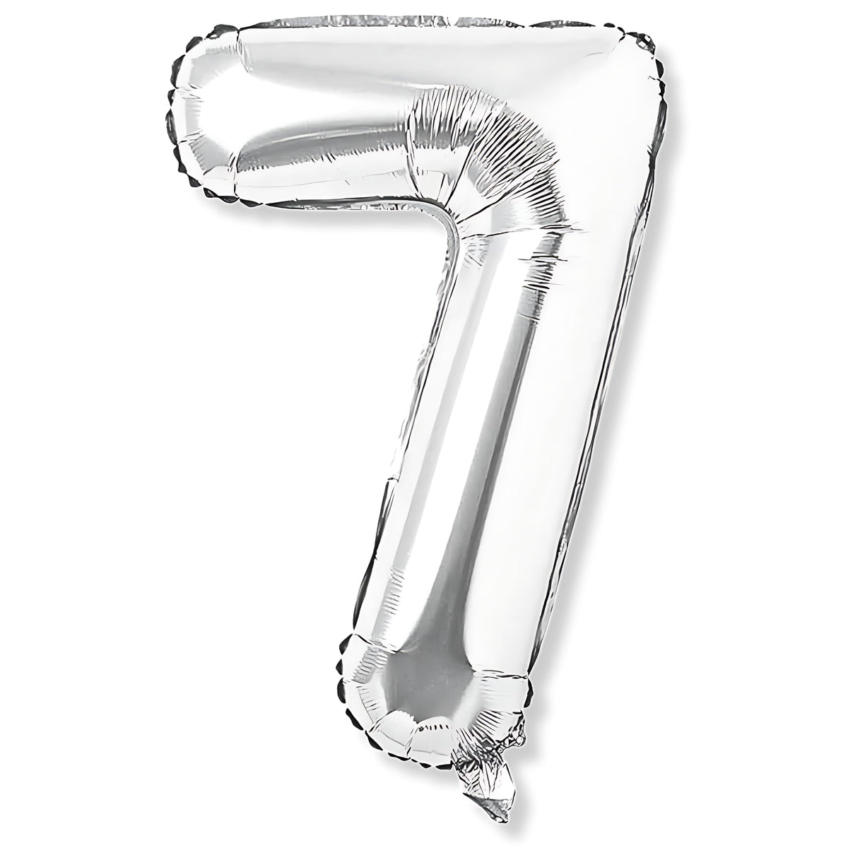 Flyloons 7 number Silver Foil Balloon 16 inch Size Birthday Decoration Items Pack of 1 | 7th Year Balloons | Seven