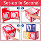 PFAMKEER 6 pcs ABC and 123 Friend Street Balloon Boxes,ABC Alphabet Graduation Back to School Party Favor, Story Birthday Party