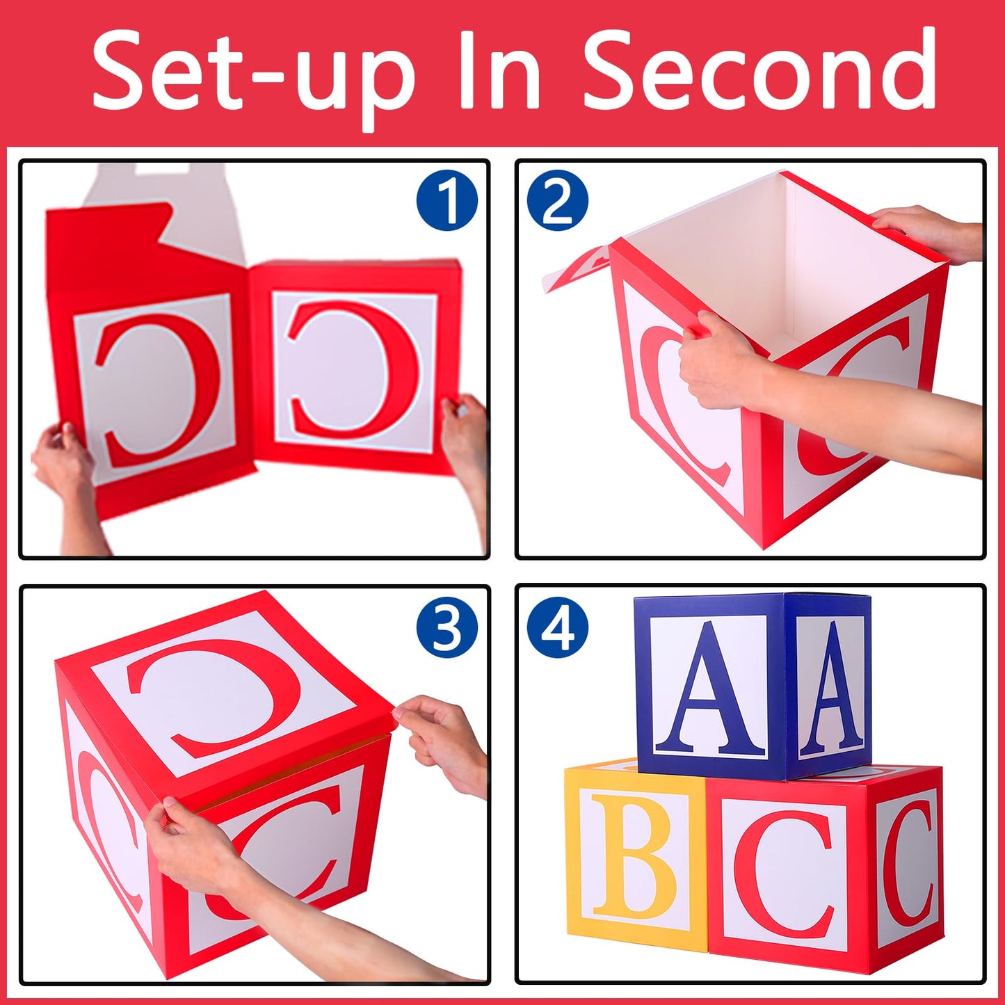PFAMKEER 6 pcs ABC and 123 Friend Street Balloon Boxes,ABC Alphabet Graduation Back to School Party Favor, Story Birthday Party