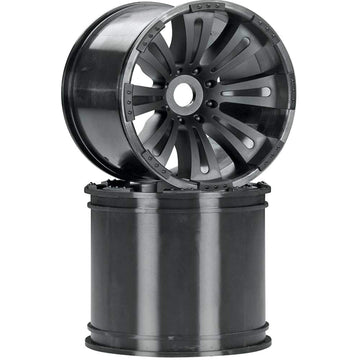 Axial AX8008 8-Spoke Oversize Wheel (2-Piece), Black
