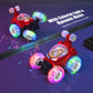 Kizeefun RC Stunt Car, Invincible 360Rolling Twister with Colorful Lights & Music, Rechargeable Remote Control Car for Kids (Red