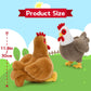 Tezituor 4 Pcs Large Chicken Stuffed Animals Set  12 Inch Realistic Big Stuffed Chick Plush Toy for Party Decoration  Cute Hen Chicken Plush Bulk for Boys Girls