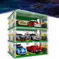 Celawork Building Blocks Garage Diy 3-Layer Showcase Car Parking Garage, Compatible Speed Champion Cars(Without Cars)