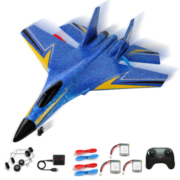 Crohorizon Remote Control Airplanes For Kids 12 Years And Up, 2 Channels Foam Rc Plane Wireless Toy With 3 Batteries,2.4 Ghz Hob
