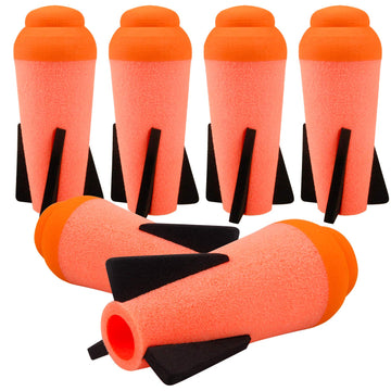 Ruibytree 6 Packs Mega Missile Refill for Nerf N-Strike advanced Series  Compatible Darts Mega Missile Refill project pieces Foam Rockets for Nerf Party (Orange)