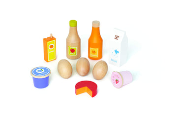 Hape Healthy Basics Kid'S Wooden Play Kitchen Accessories Food Set