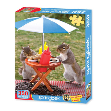 Springbok's 350 Piece Jigsaw Puzzle Squirrel Feeder - Made in USA