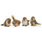 Raz Imports Striped Wing Bird 2.5 X 2.25 Inch Resin Decorative Tabletop Figurine Set Of 4, Sage Green