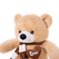 Yunnasi Big Teddy Bear Stuffed Animal Plush Teddy Bear With Scarf For Children Girls Girlfriends (31 Inches, Light Brown)