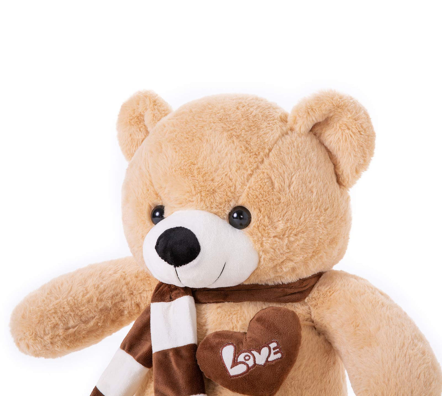 Yunnasi Big Teddy Bear Stuffed Animal Plush Teddy Bear With Scarf For Children Girls Girlfriends (31 Inches, Light Brown)