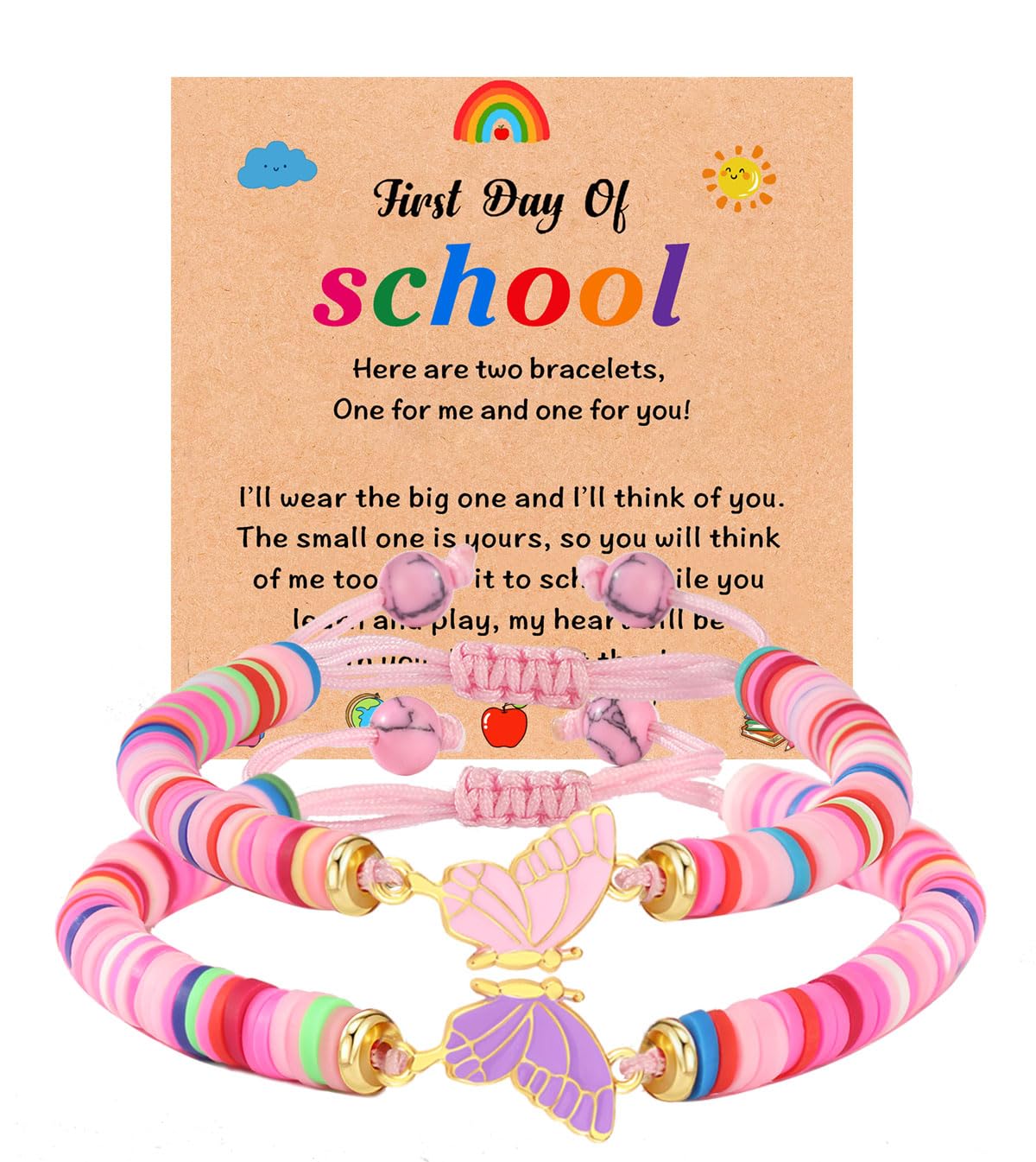 First Day Of Kindergarten Bracelet Mommy And Me,Back To School Outfits For Girls,First Day Of School Pre K Preschool Bracelet Fo