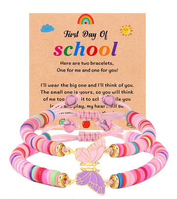First Day Of Kindergarten Bracelet Mommy And Me,Back To School Outfits For Girls,First Day Of School Pre K Preschool Bracelet Fo