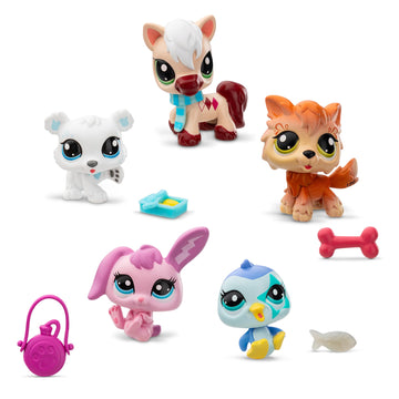 Littlest Pet Shop Winter Besties Collector Set - LPS Gen 7 Mystery Figures, PVC Toy for Kids Ages 4+