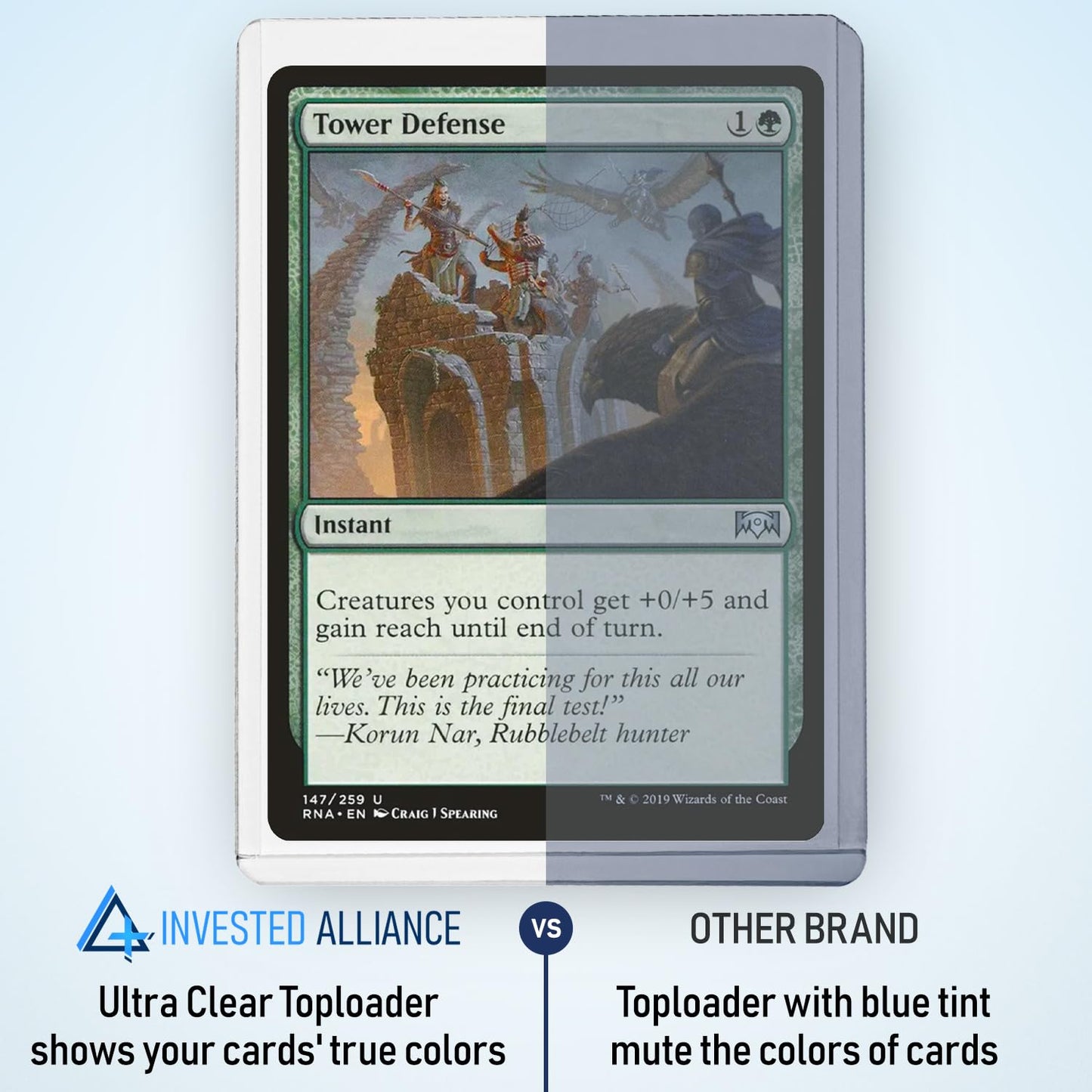 Invested Alliance Regular 3x4 Rigid Toploaders - 1000 Count Clear PVC Card Protectors for Trading Cards, Sports, and MTG