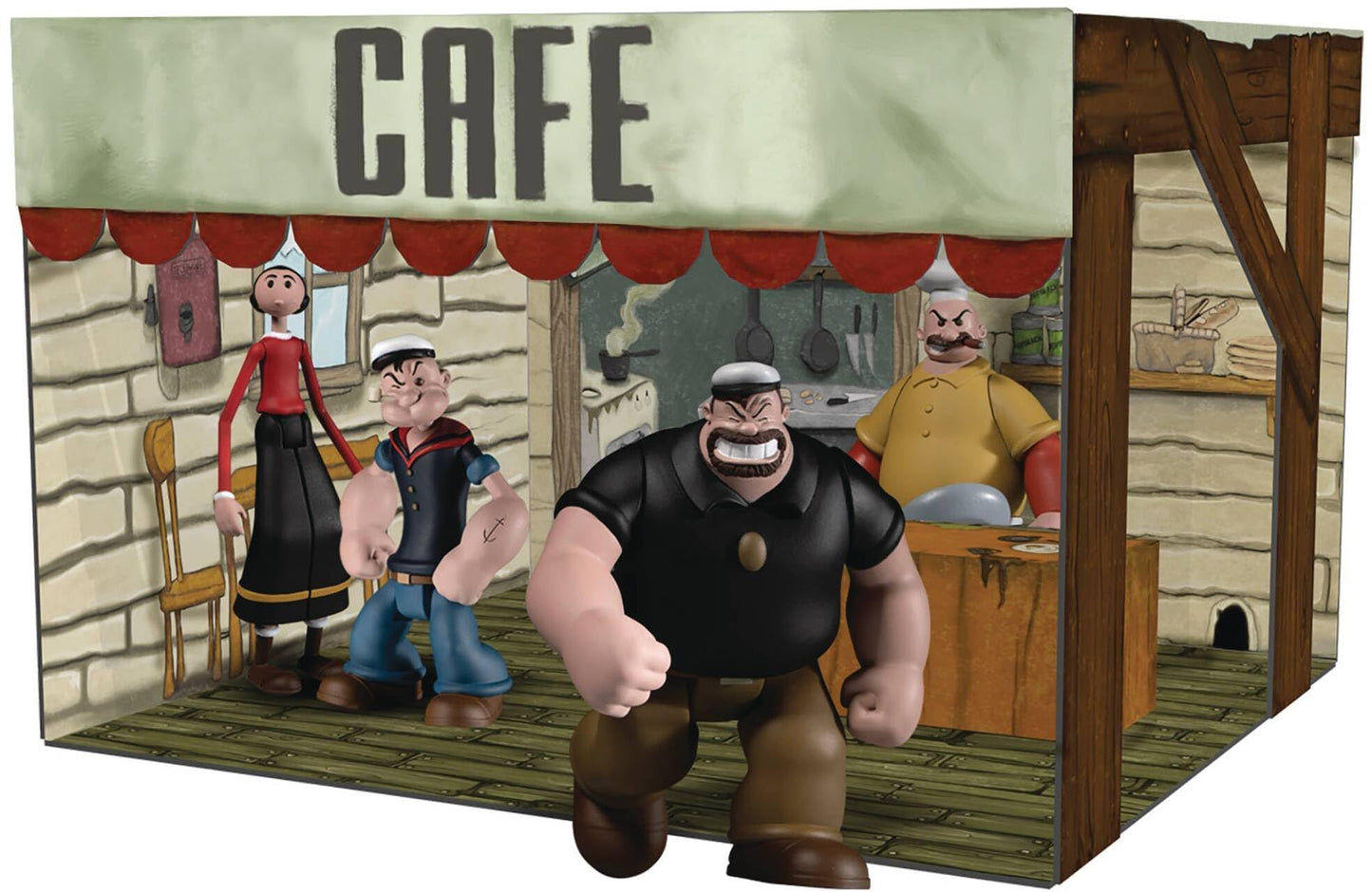 Mezco Popeye 5 Points Action Figure Deluxe Box Set - Multi Color, One Size, Model 18060, Plastic Material