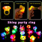 SCIONE 40 Pack Glow in the Dark Light Up Rings - Fun Birthday Party Favors, Halloween Supplies, Classroom Prizes for Kids