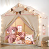 Treestone 2 Doors Kids Play Tent With Padded Mat & Light, Large Tent For Toddler With 4 Windows,Kids Playhouse Outdoor & Indoor,