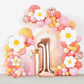 Dripykiaa 5Pcs Groovy One Party Decorations 40 Inch Rose Gold One Balloon For First Birthday Decoration Daisy 1St Birthday Foil