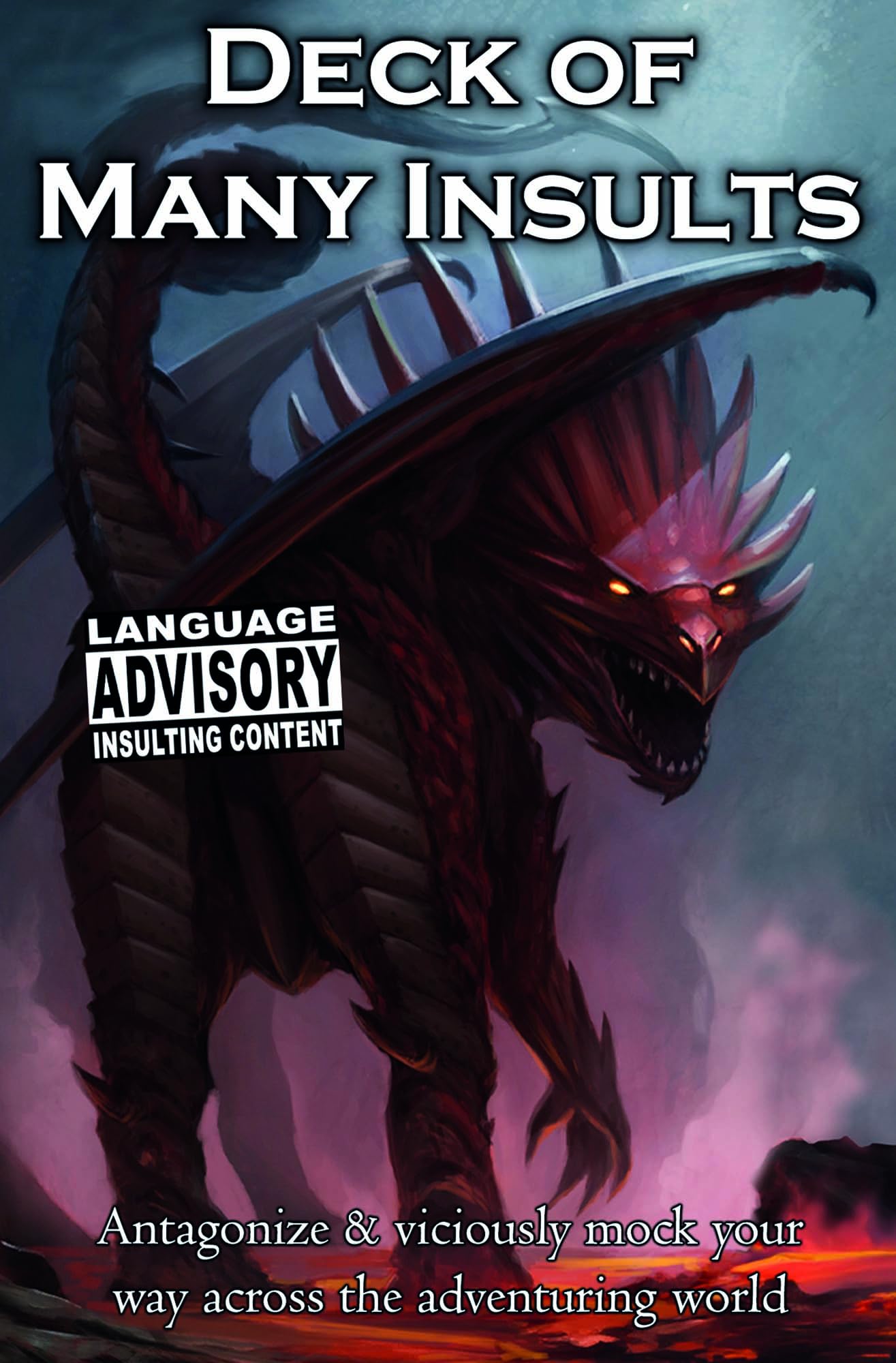 Loke Deck Of Many Insults, Rpg Card Deck Of Vicious And Antagonizing Banter, For 2 To 10 Players And Ages 16