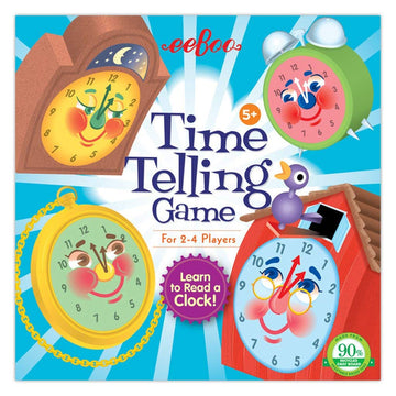 Eeboo: Time Telling Game, Develops Time Telling Skills, Learn To Read A Clock, Includes A Score Pad, 4 Clocks, And 50 Game Cards, For 2 To 4 Players, Perfect For Ages 5 And Up