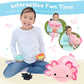 Beniny Big Axolotl Plush 24 Inch, Long Axolotl Stuffed Animal Mommy With 3 Baby Axolotl Plushies In Tummy, 4Pcs Axolotl Plushie
