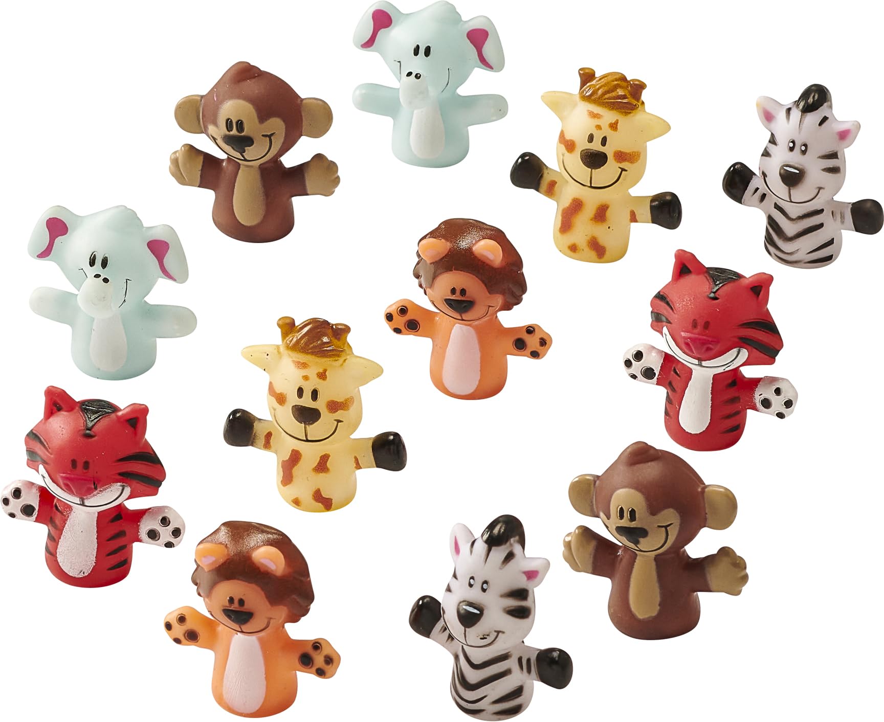 Animal Finger Puppets by Forest & Twelfth Kids  Fun Gifts and Party Favors for Boys and Girls  Includes Lion  Elephant  Tiger  Giraffe  Tiger & Monkey Toys  Pack of 12 or 24 (Pack of 12)