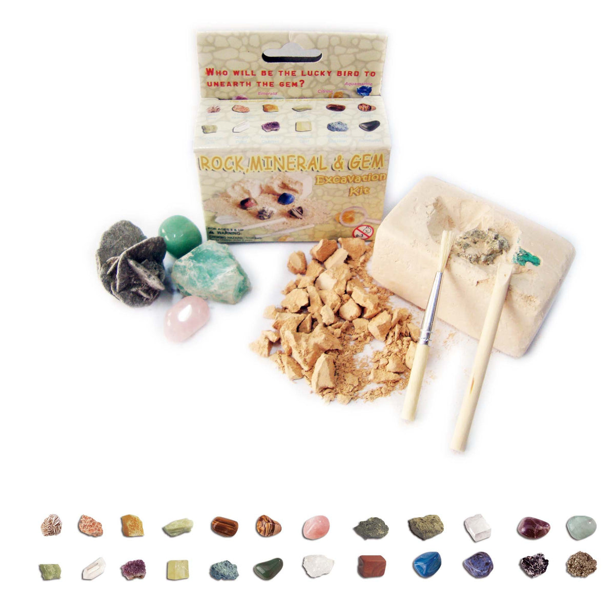 Small Rock, Mineral & Gem Excavation Kit