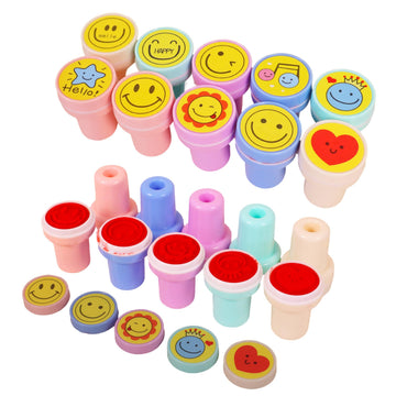 Toyshine 20 pcs Emoji Stamps for Children SelfInking Stamp for Party Gifts for Children Thank You Party Gift for Boys Girls