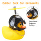 Wonuu Rubber Duck Toy Car Ornaments Yellow Duck Car Dashboard Decorations Cool Glasses Duck With Propeller Helmet (Black Hat Whi