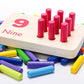 Suwimut Wooden Counting Peg Board, Math Manipulatives Number Counting Toys For Kindergarten Toddlers Learning Activities, Montessori Educational Toys For 3 4 5 Year Old Kids Boys Girls Gifts