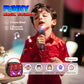 Cool Mini Karaoke Machine Toys: Kids Toys Birthday Gifts Age 3-12+ LED Portable Bluetooth Speaker with 2 Wireless Microphone Gif