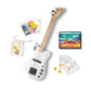 Loog Mini Electric kids Guitar for Beginners built-in Amp Ages 3+ Learning App and Lessons Included White