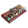 Liuyalo 6-Row Challenge Coin Display With United States Flag, Challenge Coin Holder Made Of 100% Solid Wood