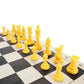 We Games Color Bright Plastic Staunton Tournament Chess Pieces With 3.75 In. King - Half Chess Set Of Chess Pieces Only, Yellow