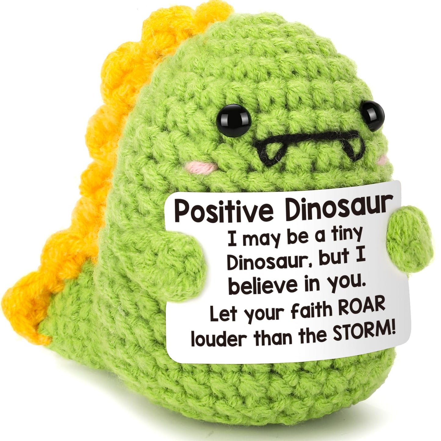 Mini Dinosaur Inspirational Gift Small Handmade Crochet Animals Cute Easter Stuff Funny Potato Nuggets For Women Men Coworker Fr