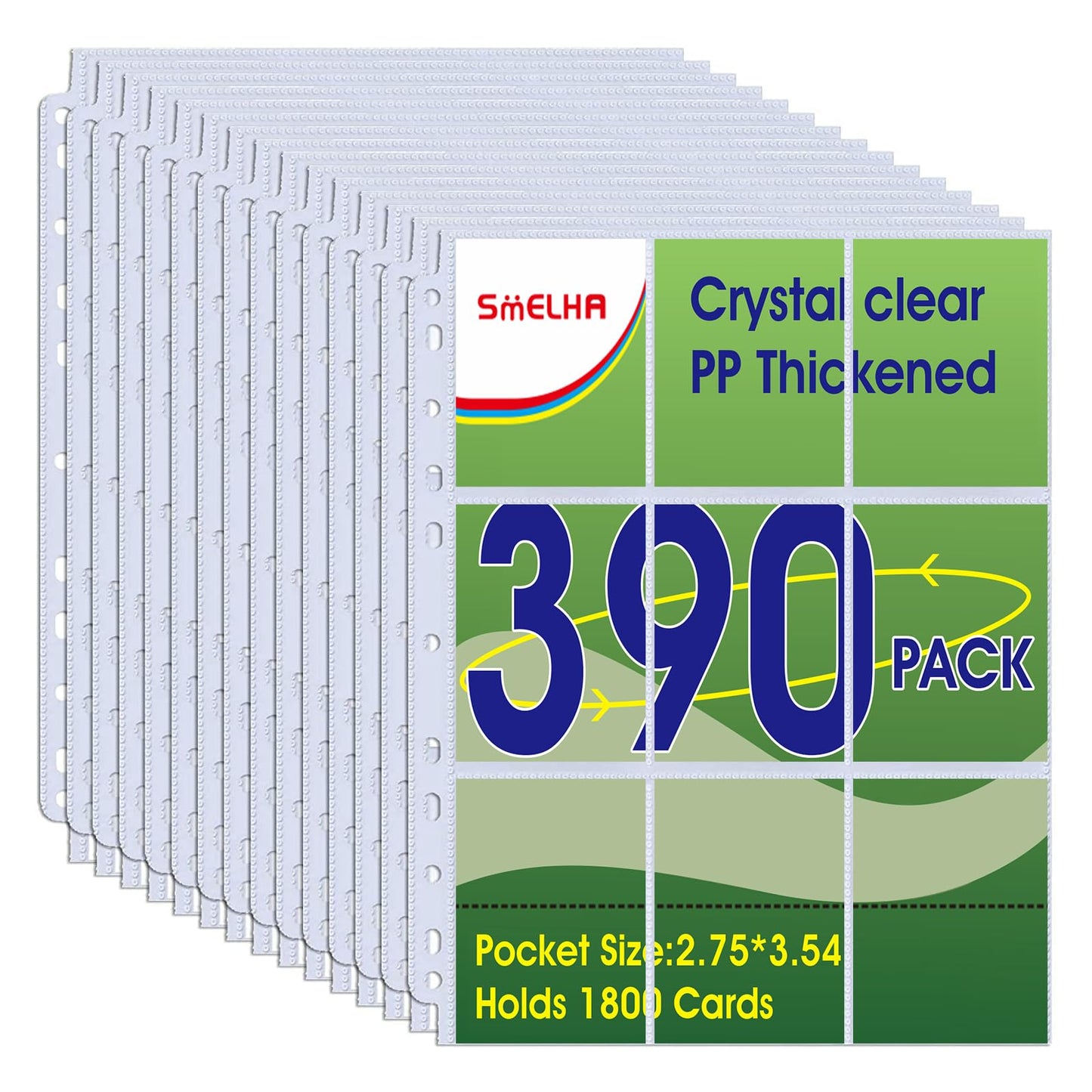 9 Pocket Page Protector, 400 Pack Trading Card Sleeve, Baseball Card Sheets For 3 Ring Binder, For Skylanders, Mtg, Coupon, Game