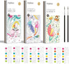 Mideer Watercolor Painting Book For Kids Ages 4-8, Pocket Watercolor Painting Book Arts And Crafts For Toddlers, Travel Activities Paint With Water Coloring Book Set For Kids 3-8 (3 Packs)