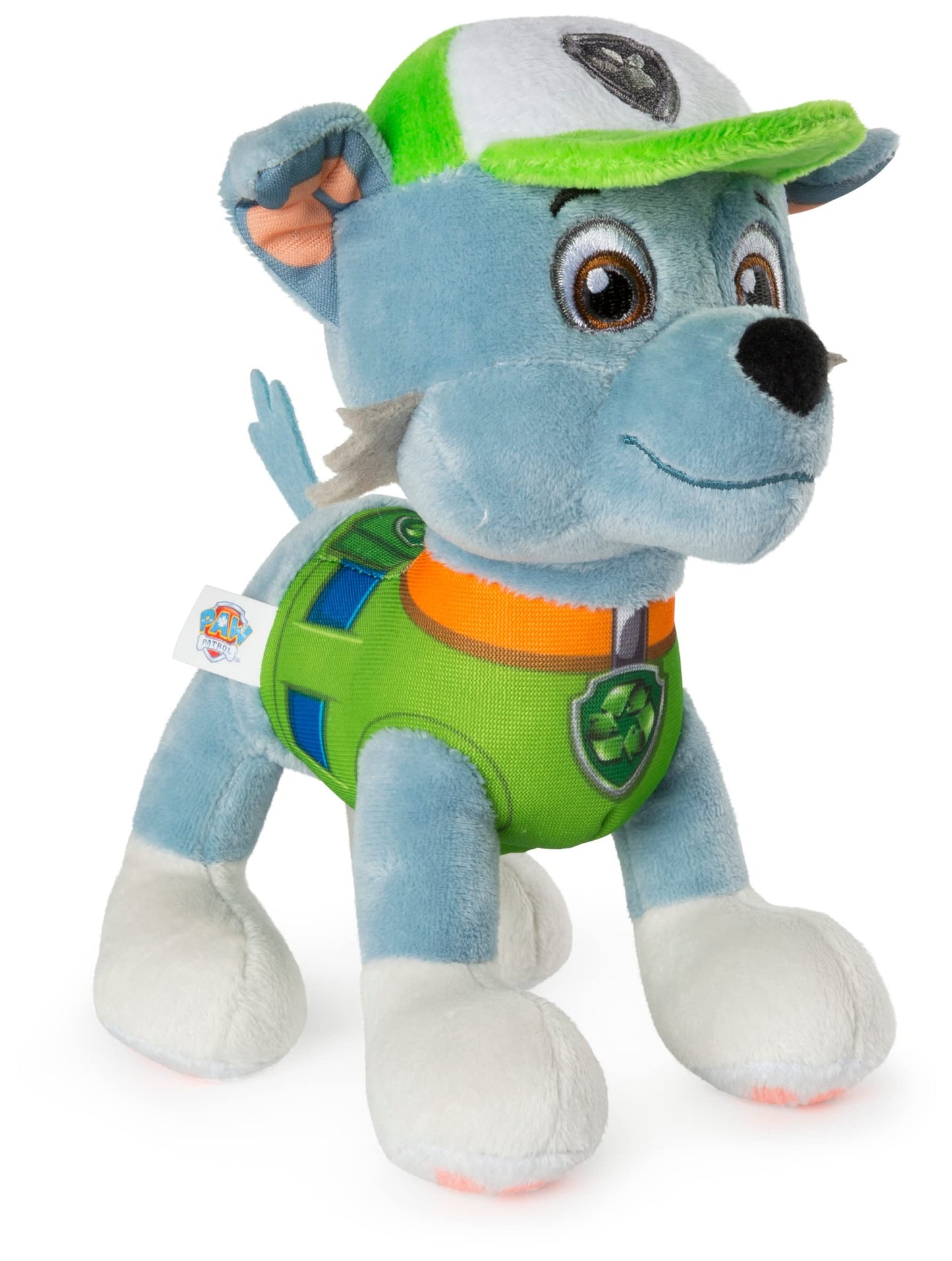 Paw Patrol - 8 Rocky Plush Toy, Standing Plush With Stitched Detailing, For Ages 3 And Up
