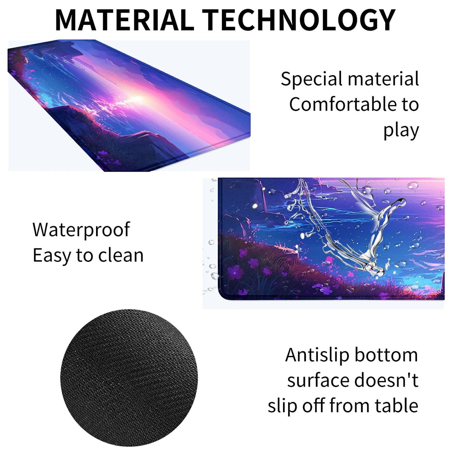 Digtiall Card Mat For Mtg & Tcg - 23.6'' X 13.8'' Playmat Mouse Pad For Trading Card Games, Rpg, Ccg - Computer Office Game Mat