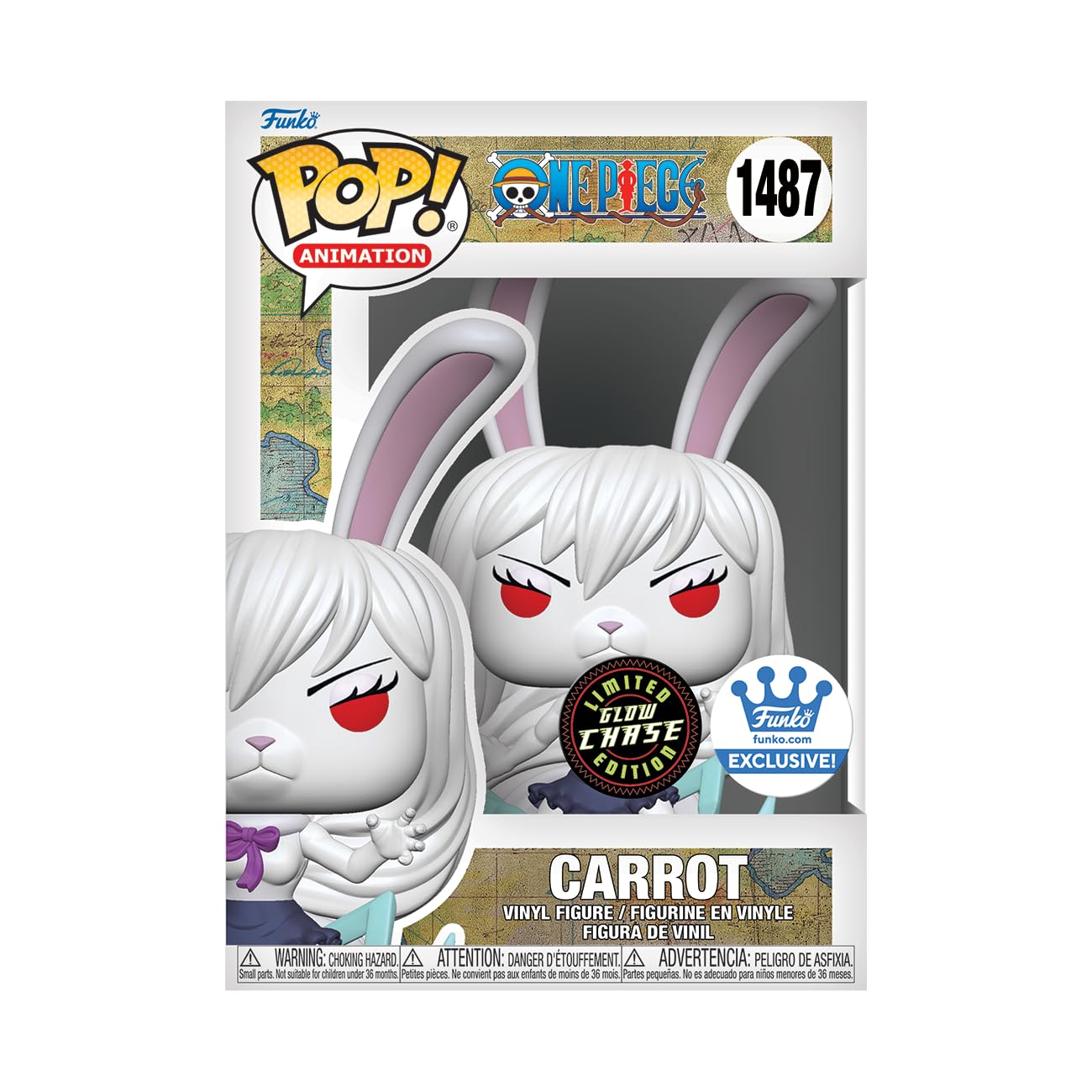 Funko One Piece Carrot Sulong Glow in The Dark Chase Figure 1487 - Orange Exclusive