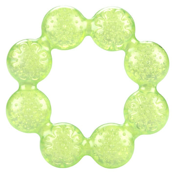 Nuby Icybite Soother Ring Teether, 2 Count (Green/Pink)