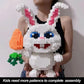 JQARCH Rabbit Micro Building Blocks Set - 5200pcs Easter Bunny with Carrot, Medium to Large, White Plastic, Compatible with Lego