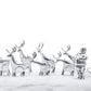 Nambe Christmas Sleigh With Reindeer Figurine Set - 3-Piece Seasonal Decor Figurines, Metal Alloy & Acacia Wood Christmas Home Decoration For Mantels Or Tables - Winter Wonderland Decor