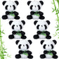 Aoriher 6 Pcs Mini Panda Plush Toy 4 Inch Cute Plush Panda Stuffed Animals Hanging Pendant Ornament For Boy Girl Gift Birthday D