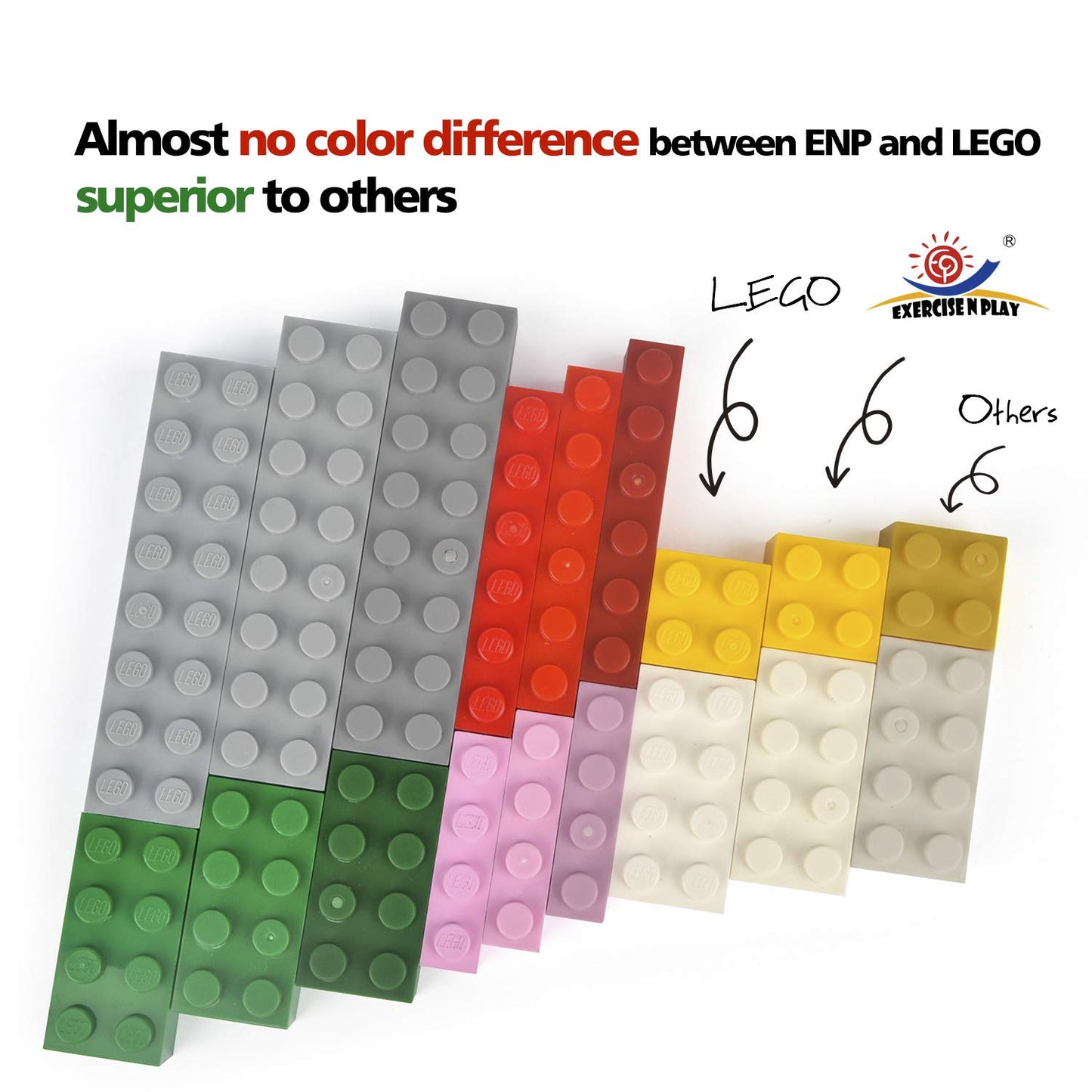 560 Pieces Building Bricks Kit with Wheels, Tires, Axles, Windows, and Doors Basic Bulk Block - Random Color - Compatible with L