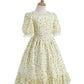 Nuoqi Prairie Dresses for Girls, Pioneer Girl Costume Girls Colonial Dress Girls 4-5, Yellow, Small